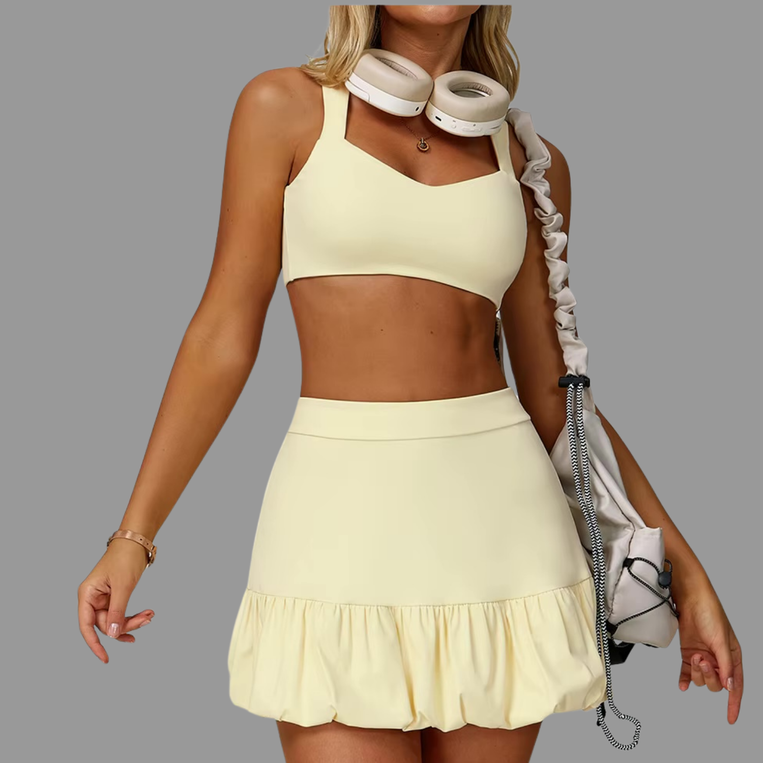 Soutien-gorge de sport Jaune PILATIV