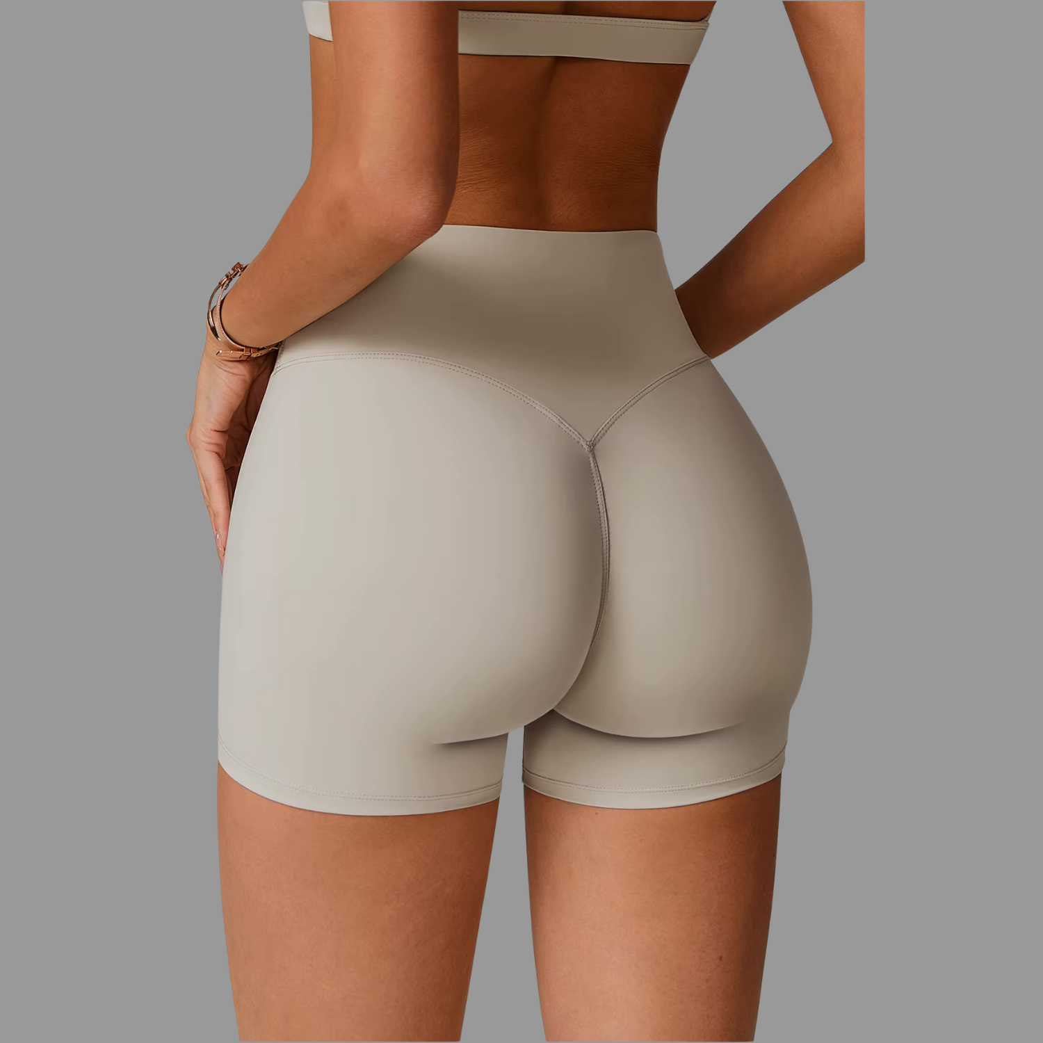Short de sport Beige PILATIV