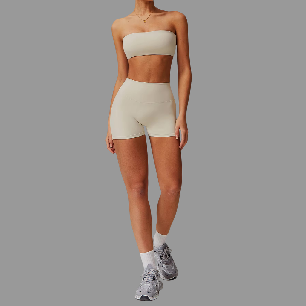 Bandeau type Brassière de sport Beige PILATIV