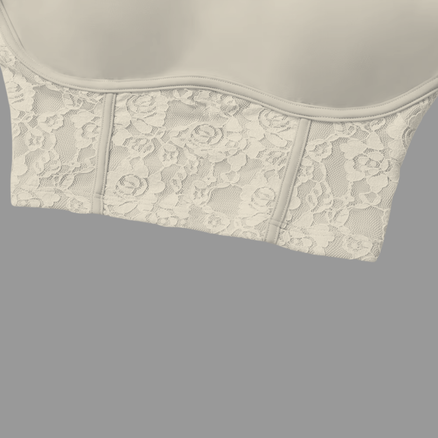 Crop top en dentelle Beige PILATIV
