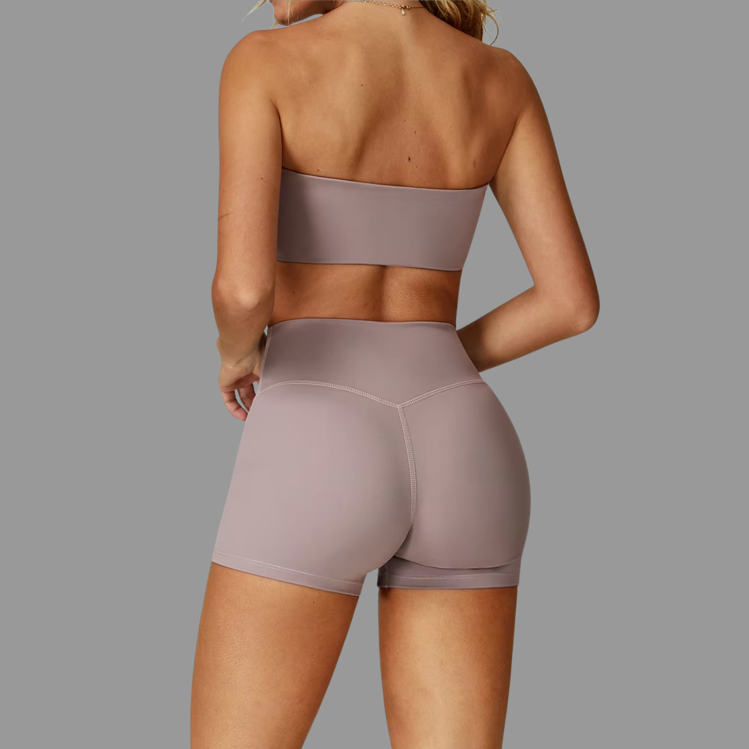Bandeau type Brassière de sport Violet Pastel PILATIV