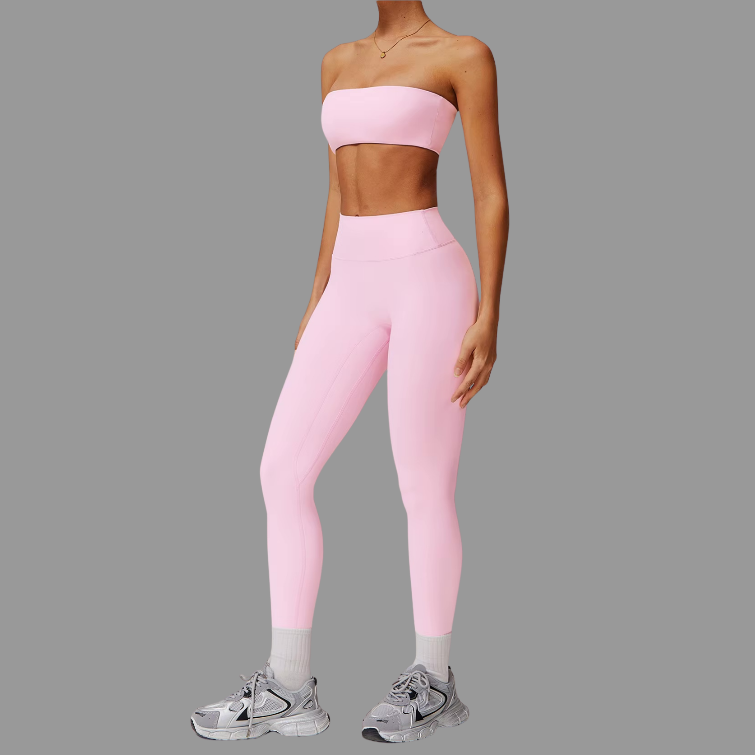 Bandeau type Brassière de sport Rose PILATIV