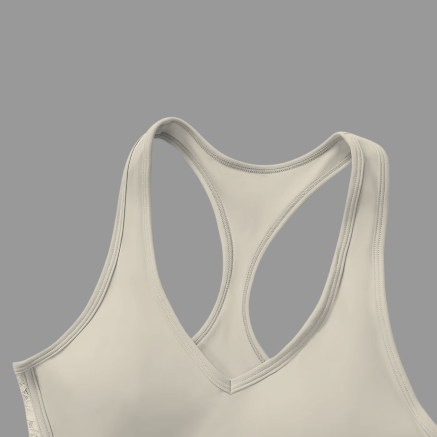 Crop top en dentelle Beige PILATIV
