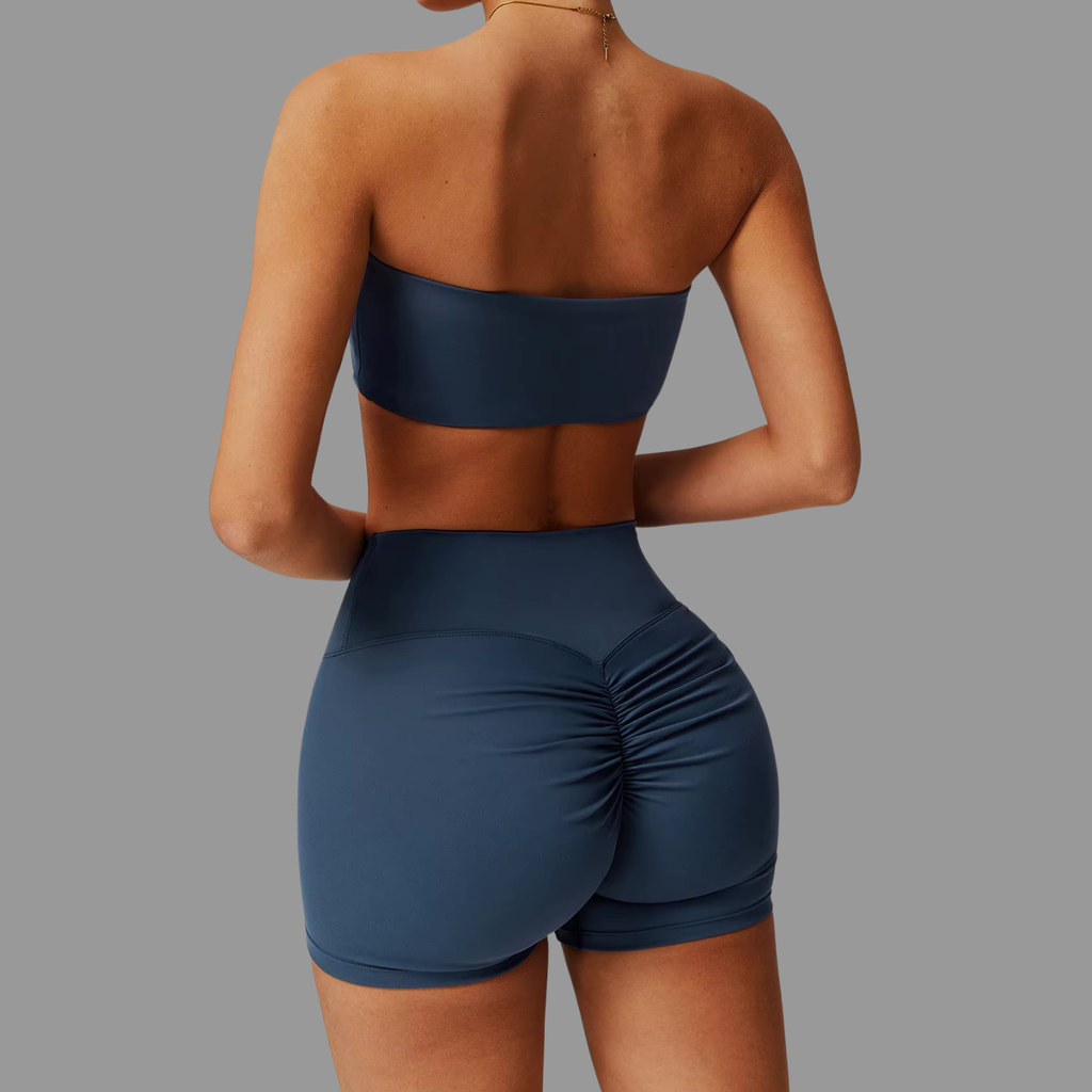 Bandeau type Brassière de sport Bleu PILATIV