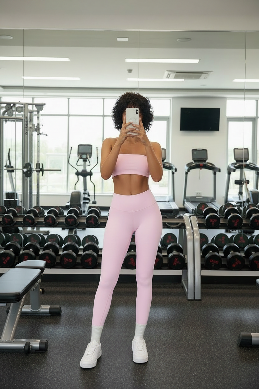 Bandeau type Brassière de sport Rose PILATIV