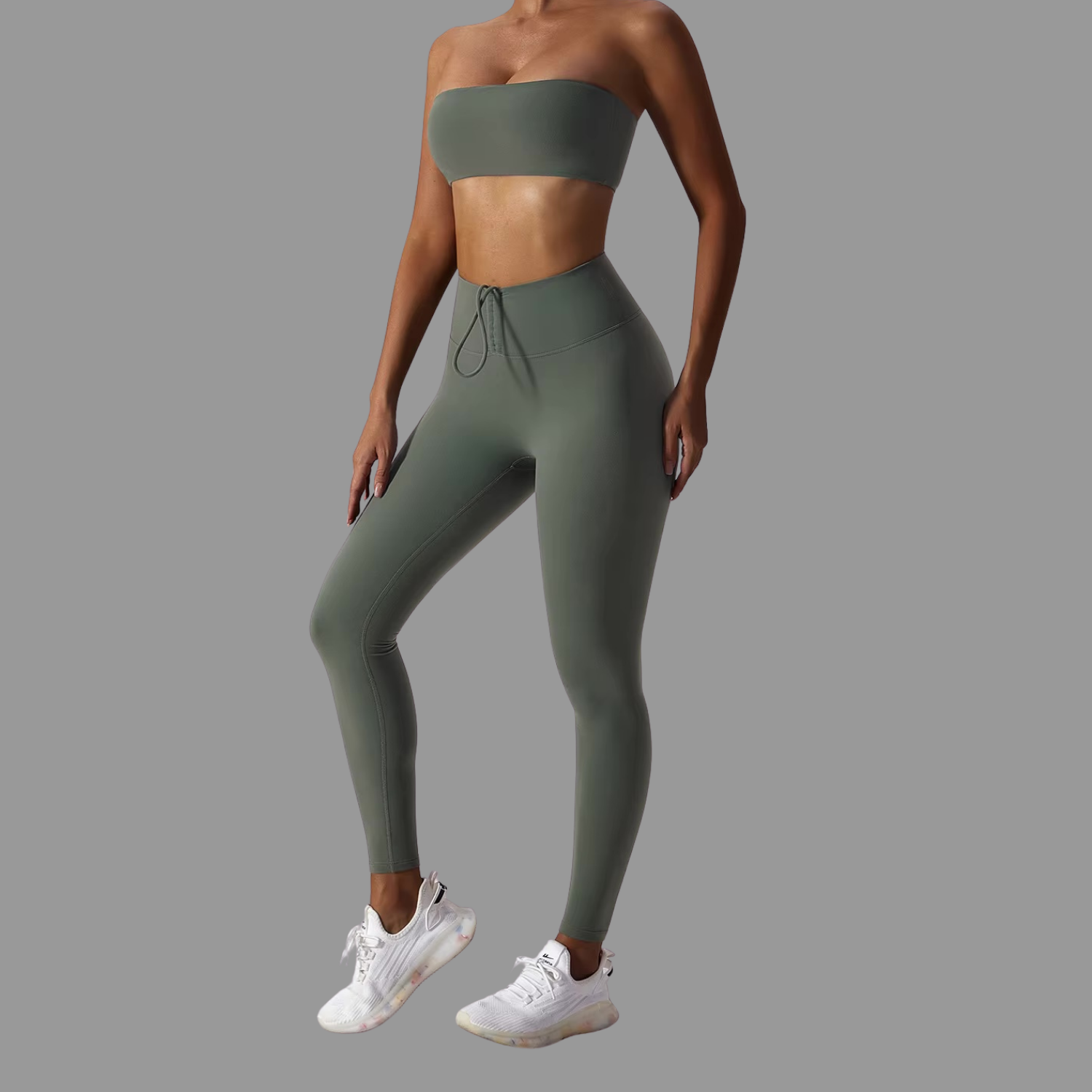 Bandeau type Brassière de sport Vert PILATIV