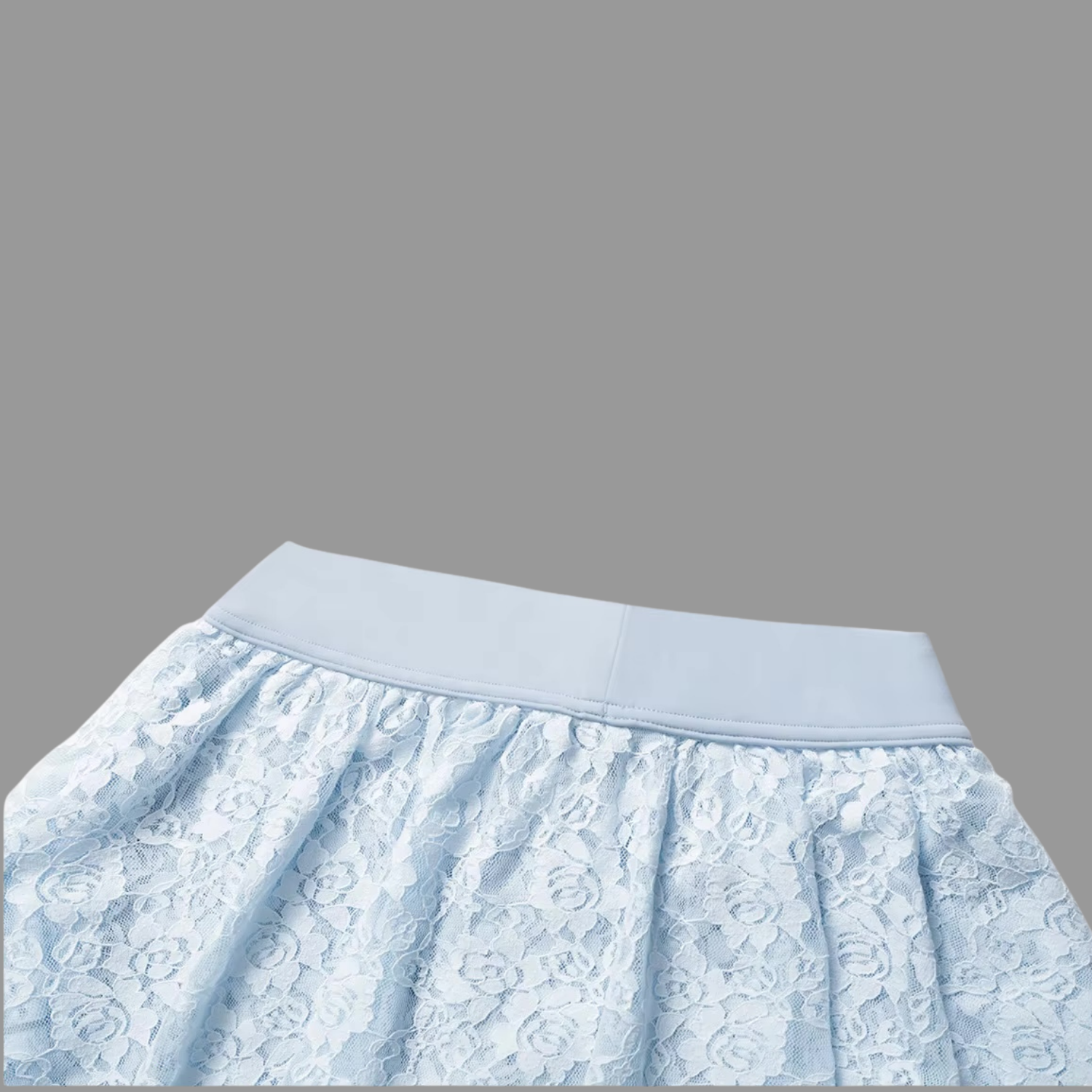Jupe en dentelle Bleu clair PILATIV