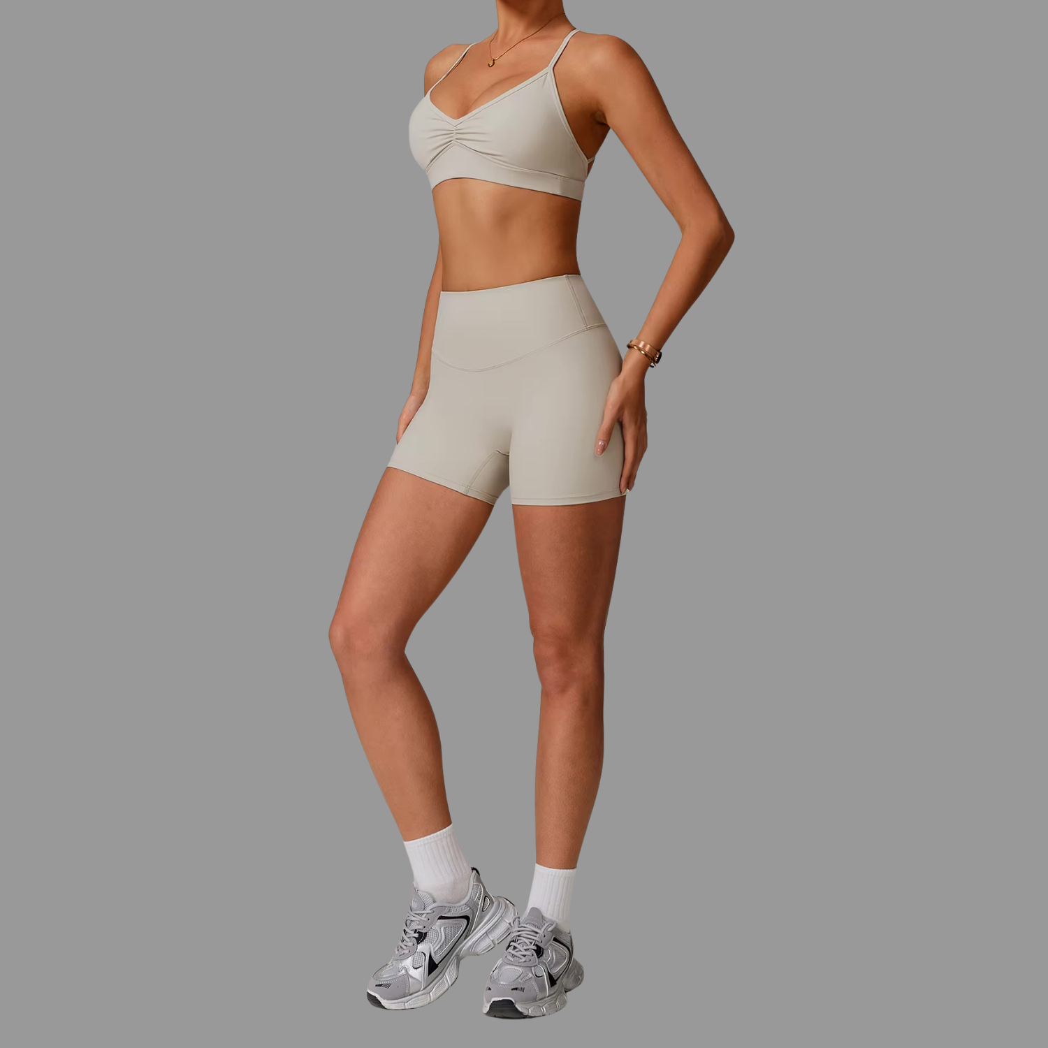 Short de sport Beige PILATIV
