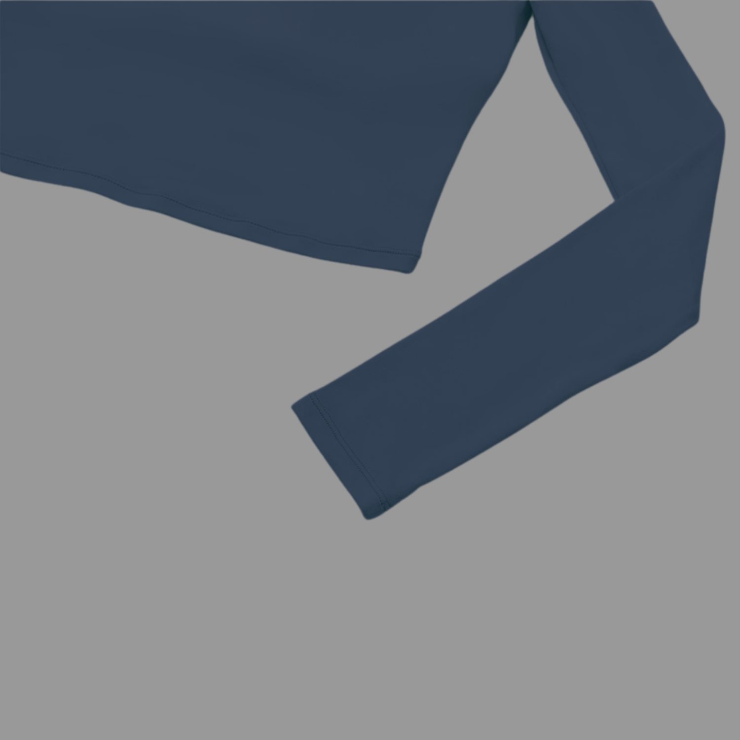 Crop top décontracté à manches longues Bleu Marine PILATIV