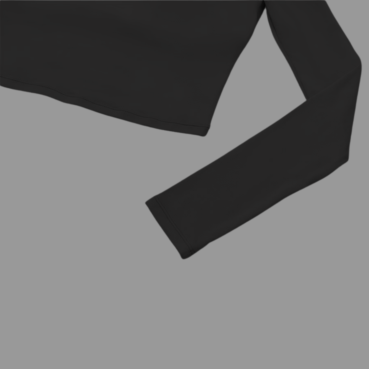 Crop top décontracté à manches longues Noir PILATIV