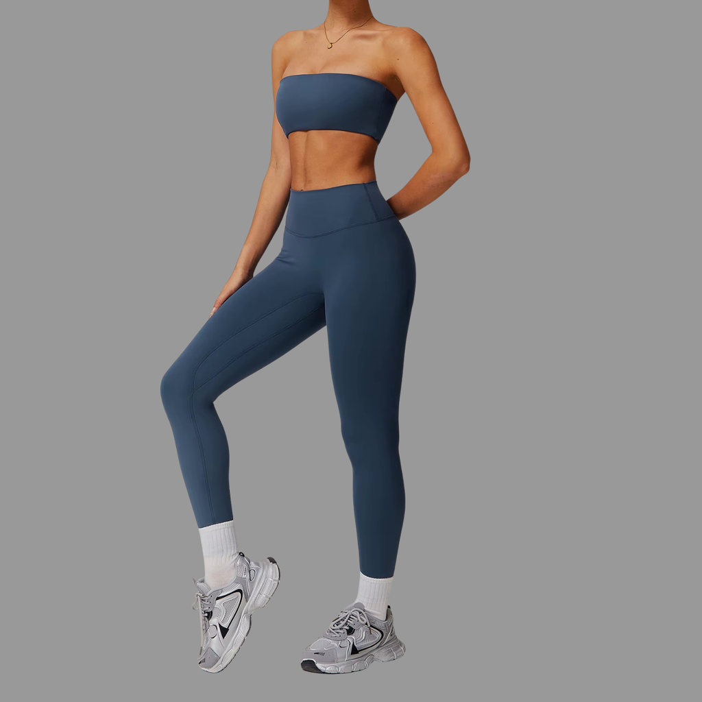 Bandeau type Brassière de sport Bleu PILATIV