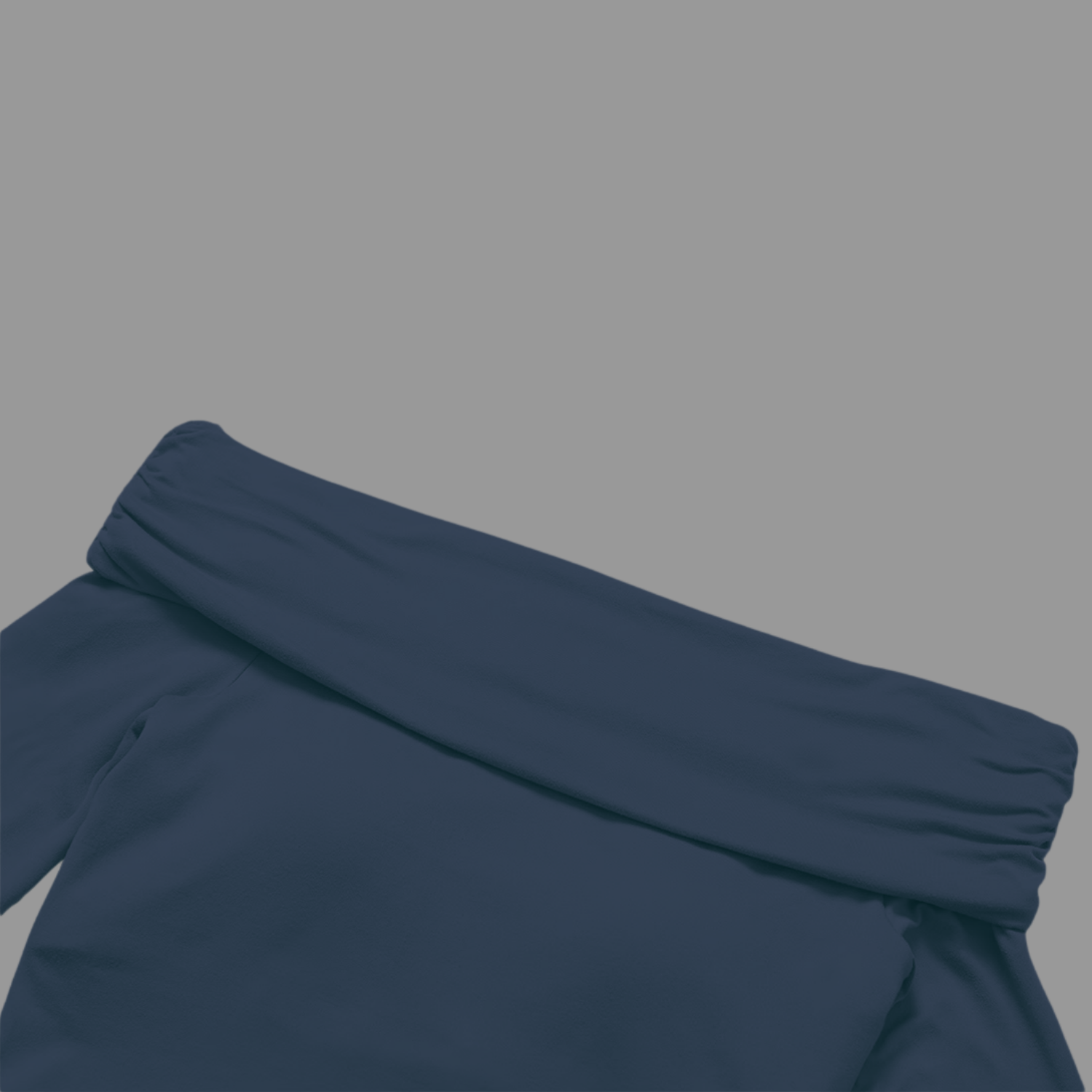 Crop top décontracté à manches longues Bleu Marine PILATIV