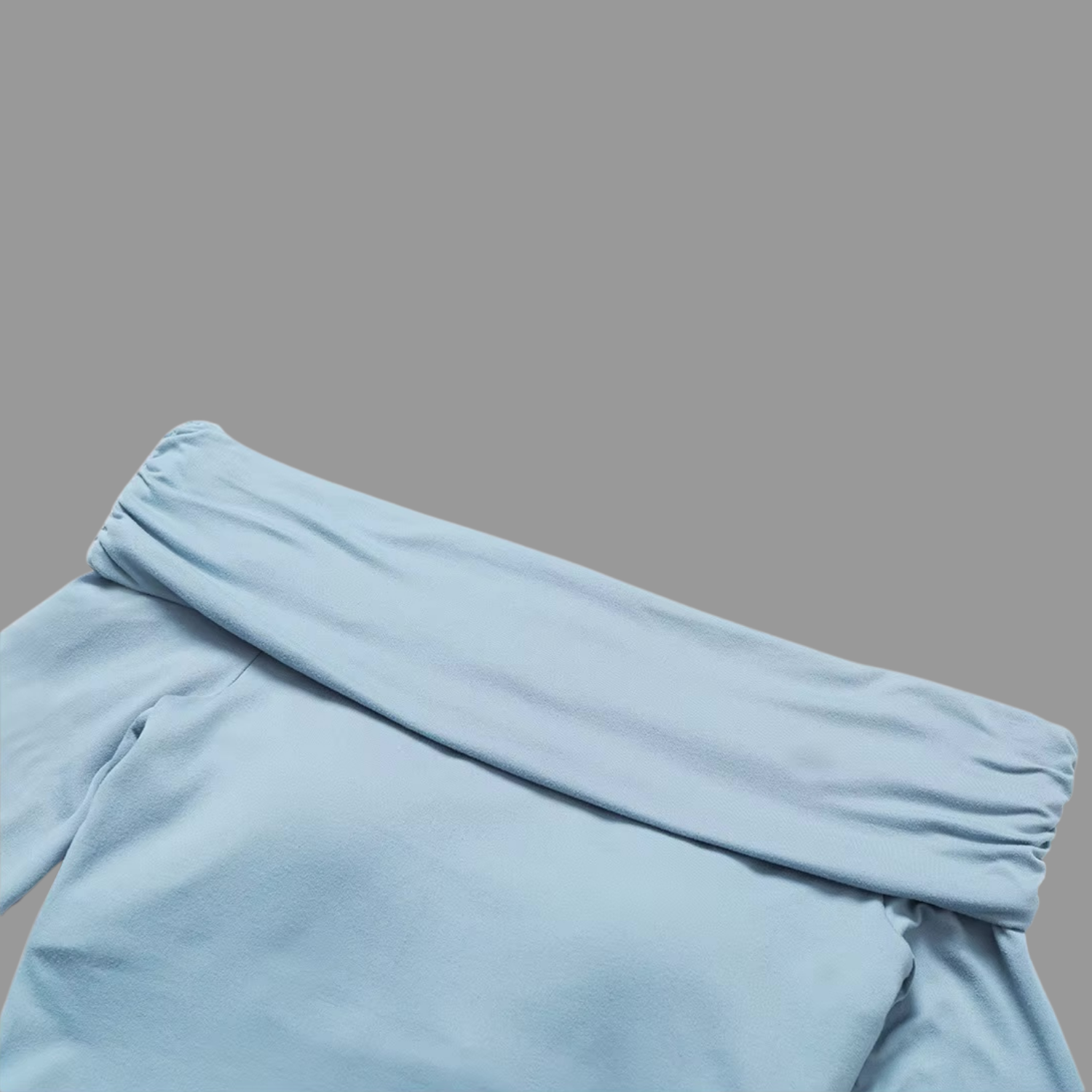 Crop top décontracté à manches longues Bleu clair PILATIV