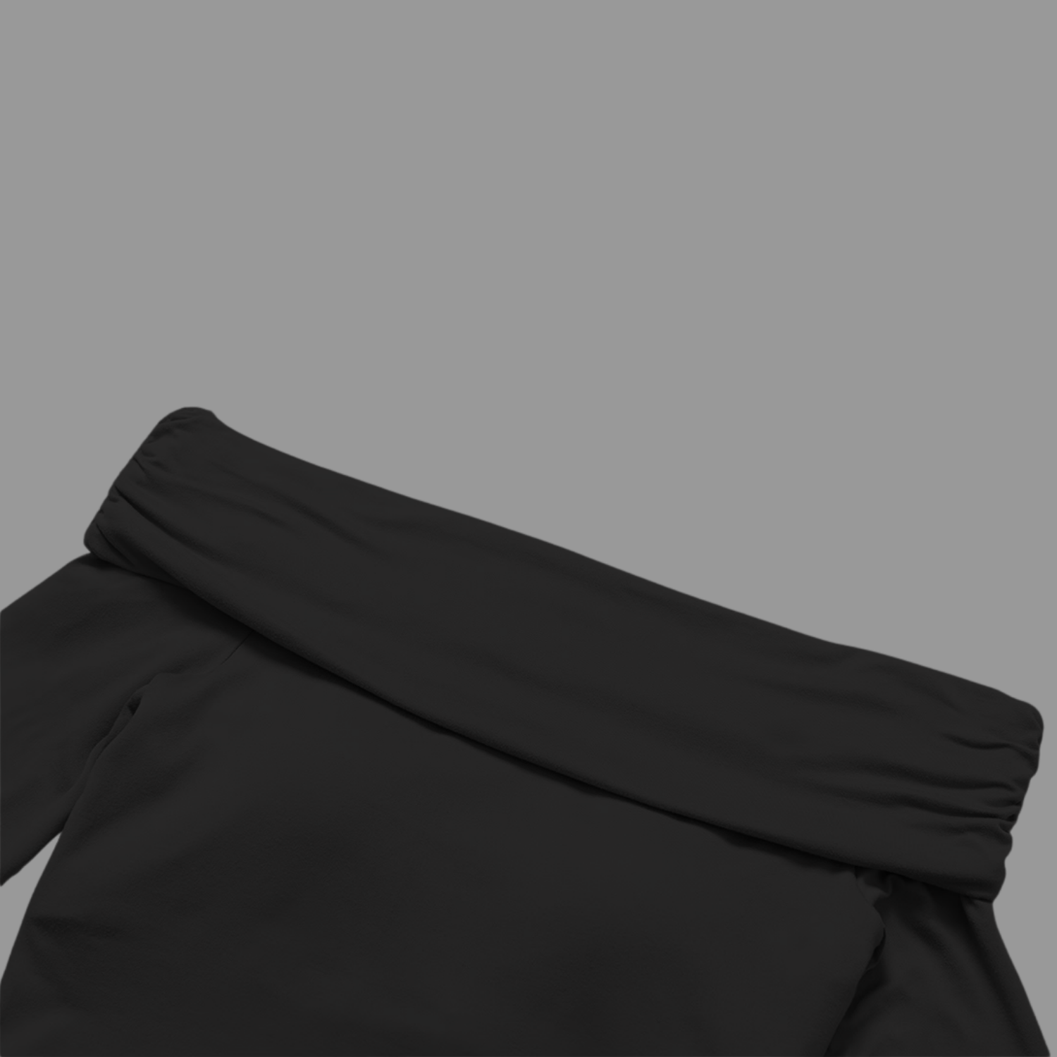 Crop top décontracté à manches longues Noir PILATIV