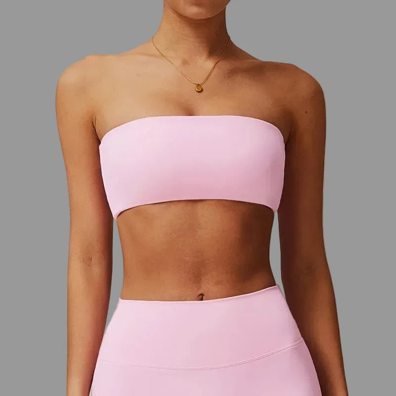Bandeau type Brassière de sport Rose PILATIV
