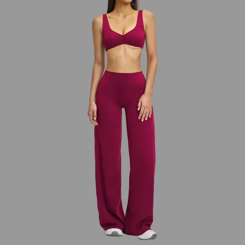 Ensemble de sport rouge 2 pièces PILATIV